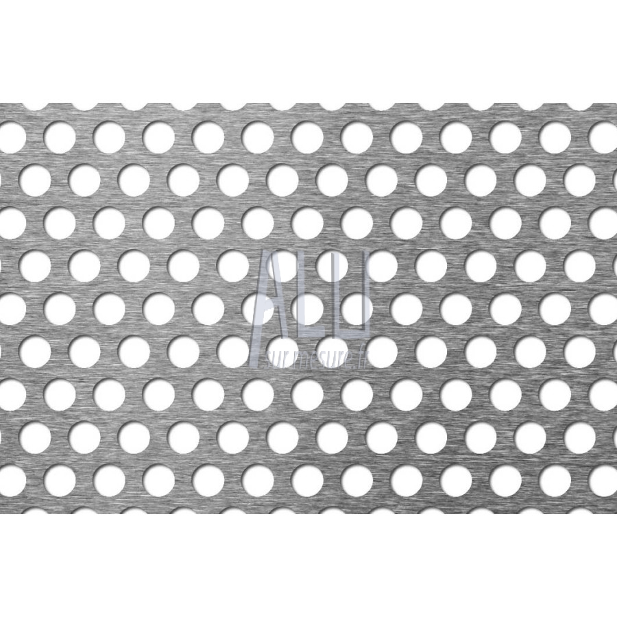 Plaque perforée aluminum TRv 30.33 / 1000x2000x2mm, Ø du trou 3mm division  5mm, épaisseur de tôle 2m